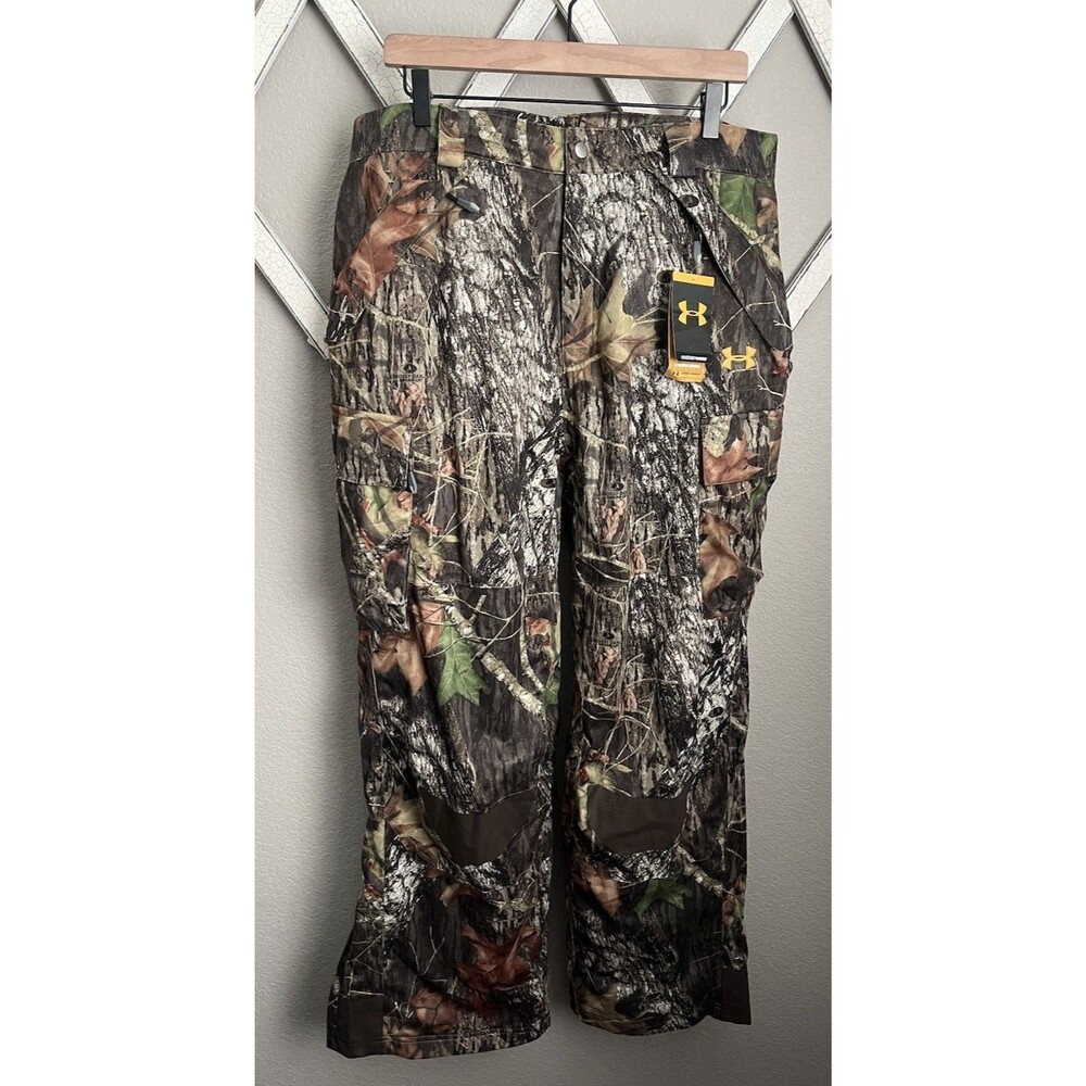 NWT! 2007 Under Armour Men's L Stealth Camo Pant Mossy Oak Break Up 1006020-375